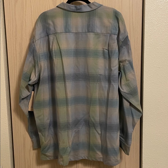 Pendleton NWT Women’s XXXL Eco-Wise Wool Blue Plaid Button-Up Shirt Blue Gray - Picture 2 of 12